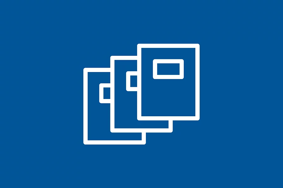 This is an icon with the image of three notebooks.