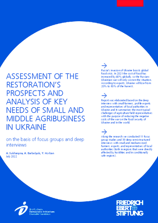 Assessment of the restoration's prospects and analysis of key needs of small and middle agribusiness in Ukraine